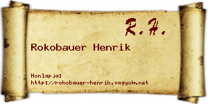 Rokobauer Henrik névjegykártya